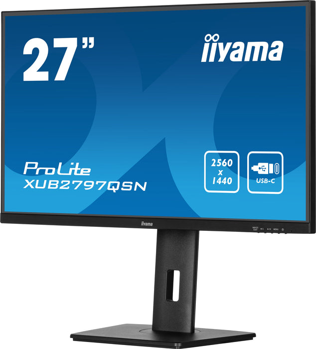 iiyama ProLite XUB2797QSN-B2 computer monitor 68.6 cm (27") 2560 x 1440 pixels 2K Ultra HD LED Black