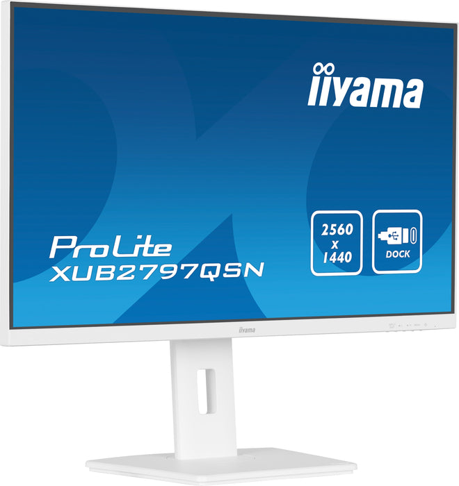 iiyama ProLite XUB2797QSN-W1 computer monitor 68.6 cm (27") 2560 x 1440 pixels Wide Quad HD LED White