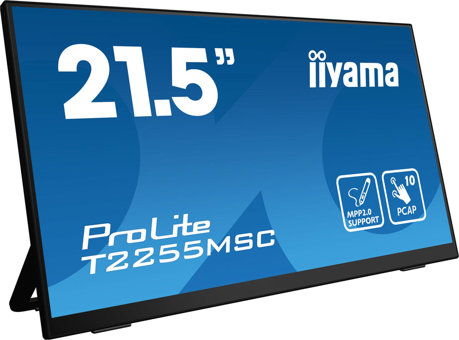 iiyama ProLite T2255MSC-B1 computer monitor 54.6 cm (21.5") 1920 x 1080 pixels Full HD LCD Touchscreen Black