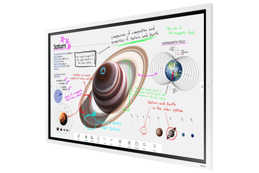 Samsung WM55B interactive whiteboard 139.7 cm (55") 3840 x 2160 pixels Touchscreen Grey, White