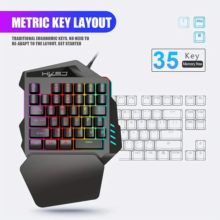 PC-Link HXSJ V100 35 Key One-Handed Keyboard