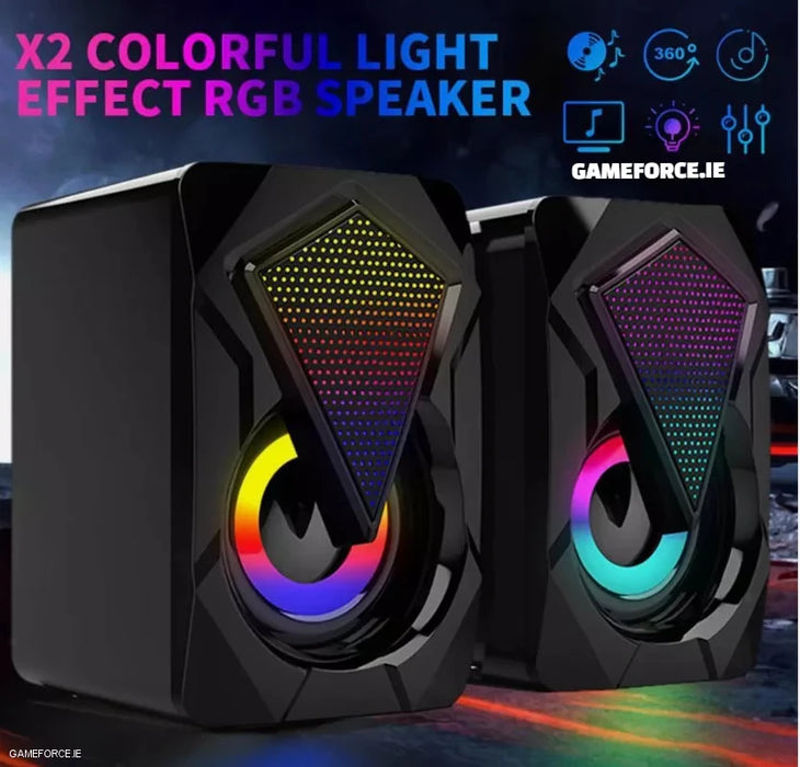 PC-LINK K10 Prime USB wired Gaming Speakers RGB