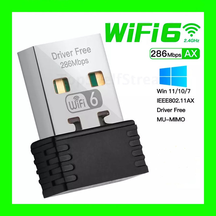 OPTFOCUS Wifi6 2.4G/5G 286mbps USB Wifi Adapter For PC